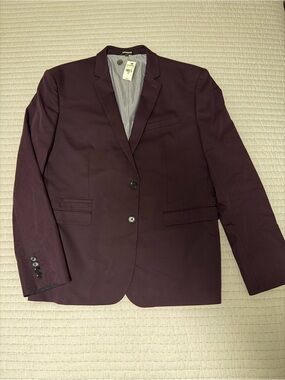Express Men's Plum Two-Button Sport Coat